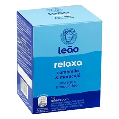 Chá para dormir Leão Relaxa Camomila e Maracujá