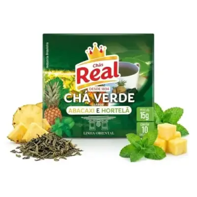 Chá Real Verde Abacaxi e Hortelã