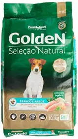 Ração para Cachorro Golden Seleção Natural para Cães Adultos Sabor Frango e Arroz