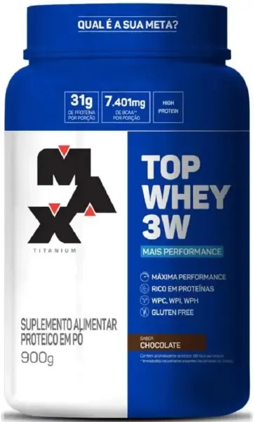 Max Titanium Top Whey 3W Mais Performance