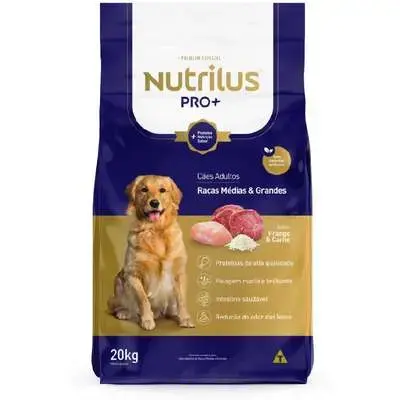 Ração para Cachorro Nutrilus Pro+ Frango & Carne para Cães Adultos