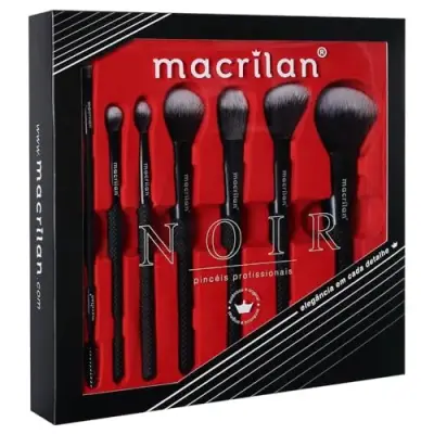 Pincel de maquiagem Macrilan Kit ED009 Noir