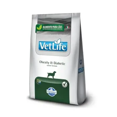 Ração para Cachorro Diabético Farmina Vet Life Natural Obesity & Diabetic